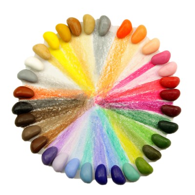 Creioane cerate pietricele, 32buc, Crayon Rocks