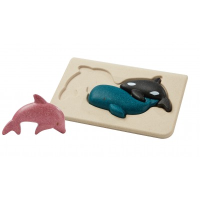 Puzzle din lemn cu animale marine