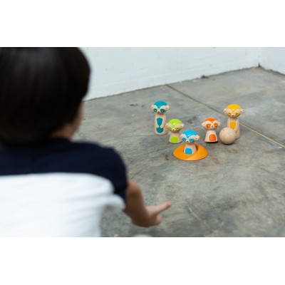 Bowling pentru copii - Jocul suricatelor, Plan Toys